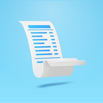 3d receipt bill. pay money with mobile phone banking online payments concept. Easy e bill payment transaction on 3d smartphone Banner for online shopping, advertising. 3D illustration. vector
