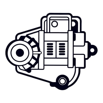 Beautiful Electric Generator Illustrations vector