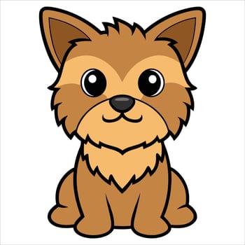 Adorable Brussels Griffon Cartoon Dog Clipart vector