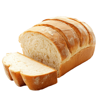 A loaf of bread is cut in half png
