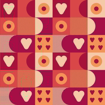 Abstract love, seamless pattern vector