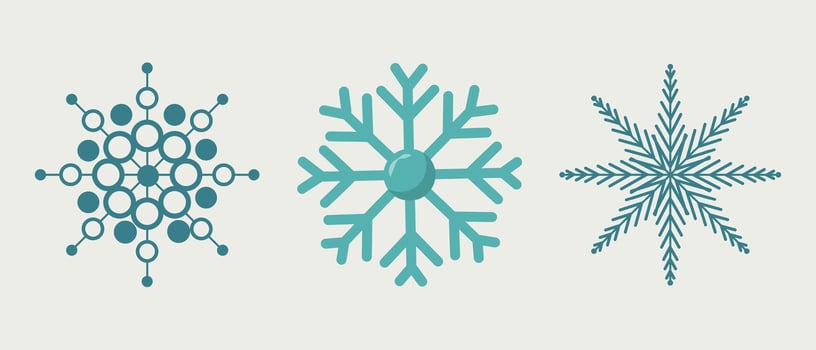 Snowflakes. Set of seasonal illustrations on white background vector
