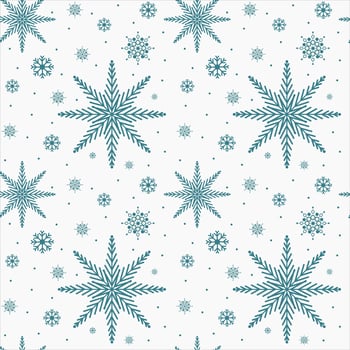 Snowflakes. Seamless winter pattern. Festive wrapping paper design, wallpaper, background. illustration vector