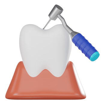 3D Render Dental Drill Illustration Icon png