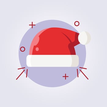 santa hat icon illustration design vector