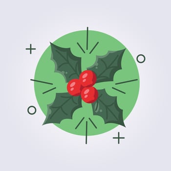 holly fruit icon illustration design vector