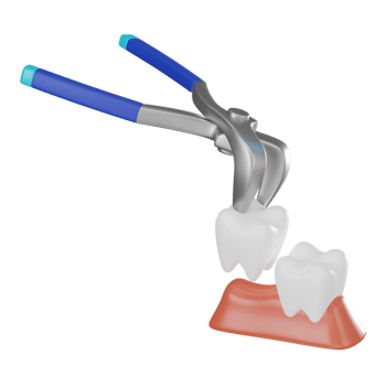 3D Render Tooth Extraction Illustration Icon png