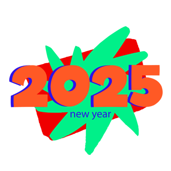 Modern Colourful 2025 New Year Logo Concepts png