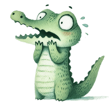 A Scared Croc png