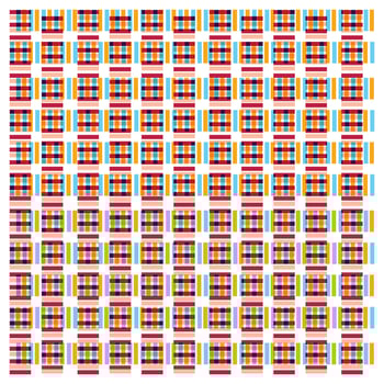Colorful pattern of repeating geometric squares on a grid, lively design showcasing a mix of colorful squares and rectangles arranged in an eye-catching pattern vector