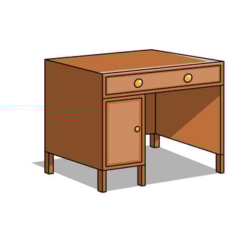Bedroom Table Illustration vector