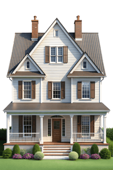 A house with a porch and a porch png