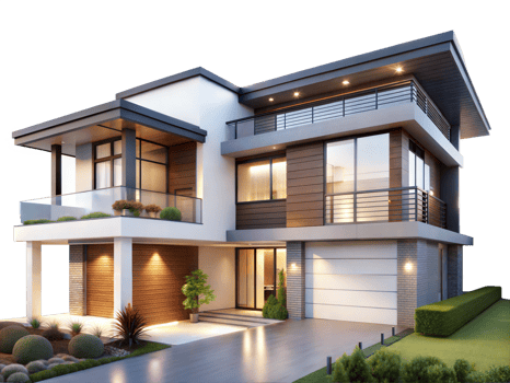 Modern house design 3d png