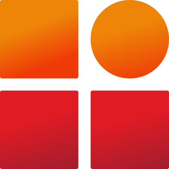 The logo for the app is orange and red png
