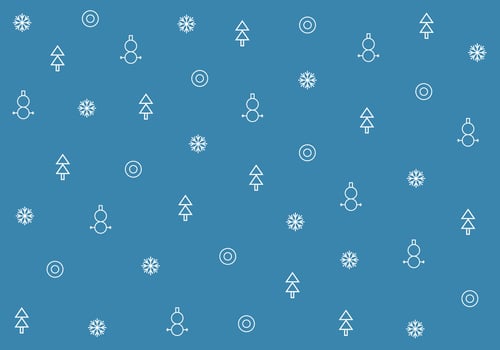 Christmas pattern with winter ornaments, blue background, holiday, abstract icon elements, nice decoration, Merry Christmas, Happy New Year, vector