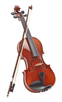 Violin and Bow Isolated on Transparent Background png