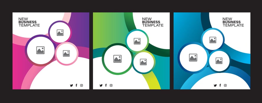 Professional Circle Template Set vector