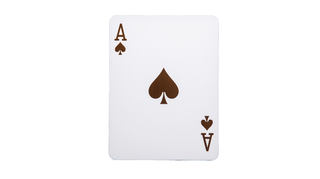 Ace of Spades playing card design on transparent background png