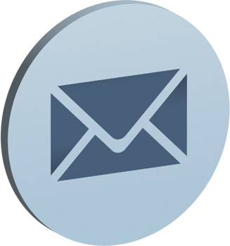 3D Dark Blue Email Circle Icon Set with Gradient Color png