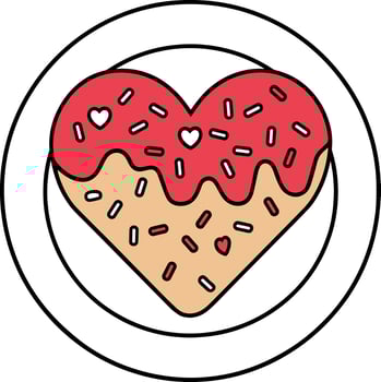 Heart Shaped Cookie vector
