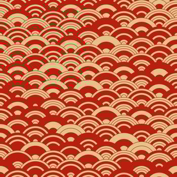 Chinese cloud or river seamless pattern . Traditional Asian background witrh abstract design. vector