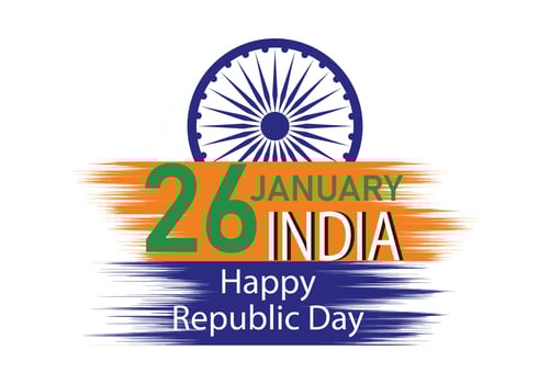 Republic day India 26th January background illustration. vector
