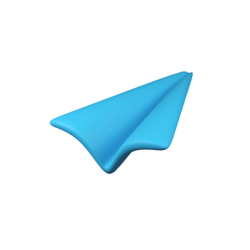 Paper plane isolated 3d render icon illustration png