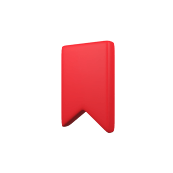 Red price tag label isolated 3d render icon illustration png