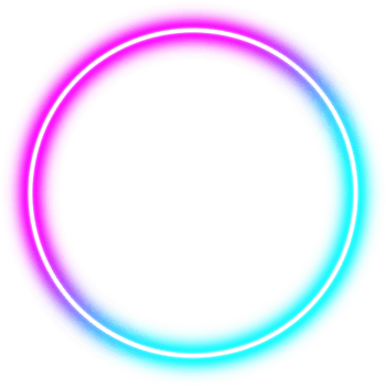 Neon ring light two tone. Outline circle neon light. png