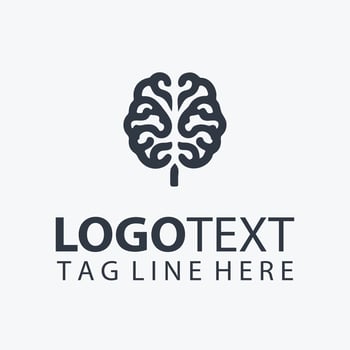 Neuron Pulse Brain logo vector