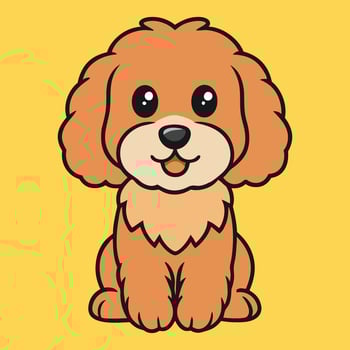 Cute Chorkie Dog Clipart illustration vector