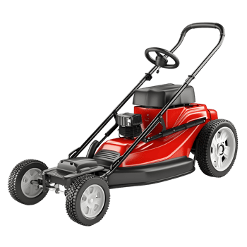 Red Lawn Mower isolated on transparent background png
