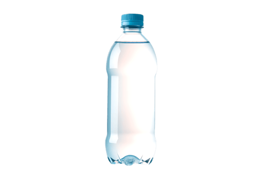 Refreshing Still Water Bottle Crystal-Clear Hydration in a Plastic Bottle Against a Clean Background - Professional digital artwork with vibrant colors and detailed composition png