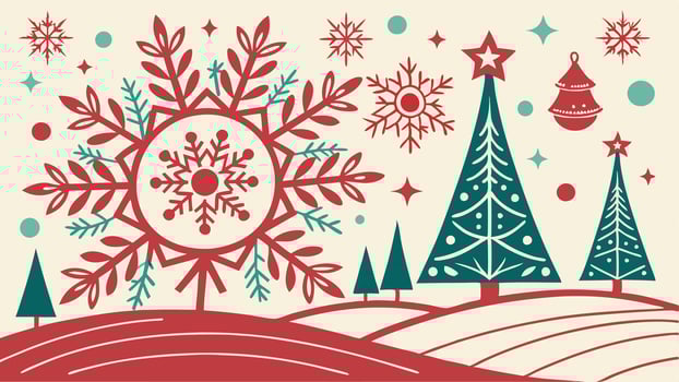 Christmas background. Winter christmas paper cut style. vector