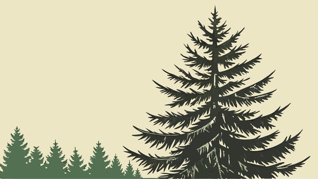 Christmas fir tree branches Background. Christmas pine tree wallpaper. Copy space. vector