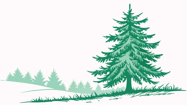 Pine tree clip art vector