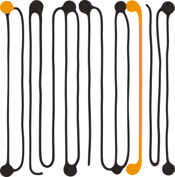 Abstract Black and Orange Lines Artwork Minimalist Modern Art Illustration png