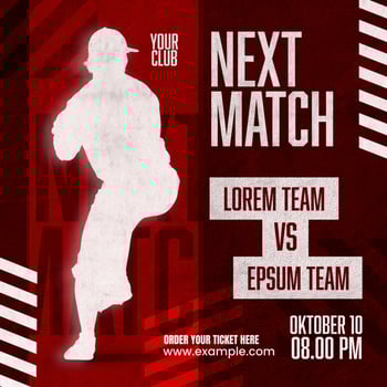 Next match design for your event psd