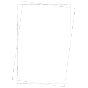 Glittery silver rectangle frame on a transparent background png