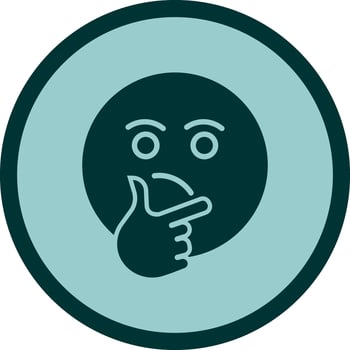 Thinking Face Icon Design vector