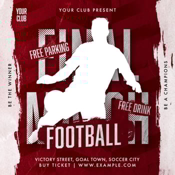 Final match social media design psd