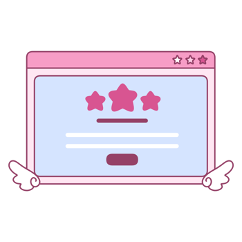 cute rating stars User Interface illustration png