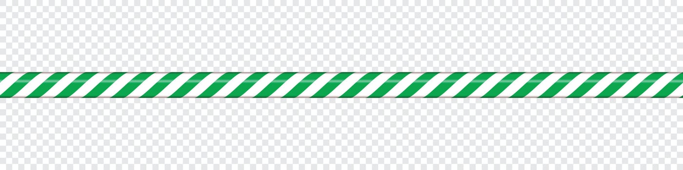 Candy cane line with green and white striped. Seamless line with striped candy pattern. Candy lines. illustration vector