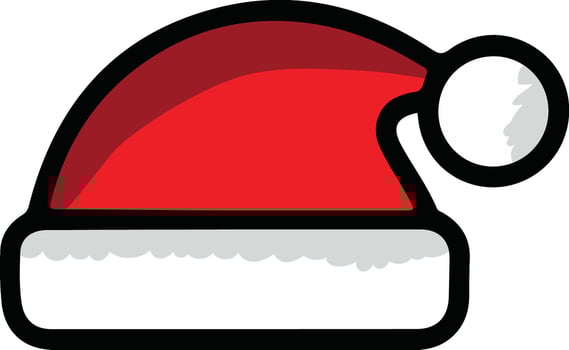 Red Christmas Hat illustration Santa Hat vector