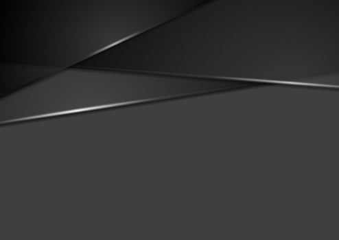 Black tech corporate stripes abstract background vector