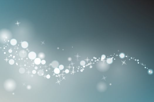 Flow in night shy. Particles with glow effect. Dynamic effect vector