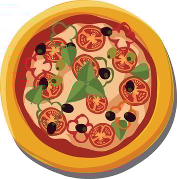 Baked Pizza Illustration vector