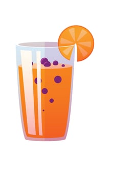 Orange Juice Glass Illustration vector