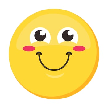 Big Smile Emoji Cute Cartoon Icon Element vector