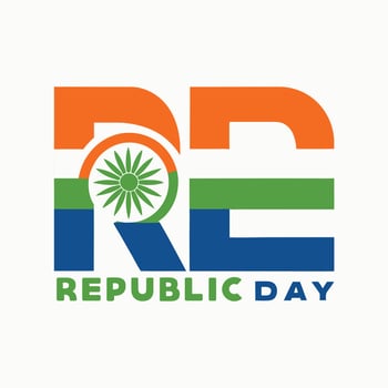 the logo for republic day vector